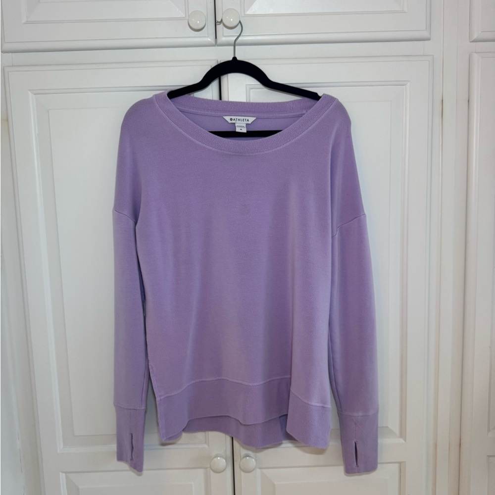 Athleta Light Purple Long Sleeve Top